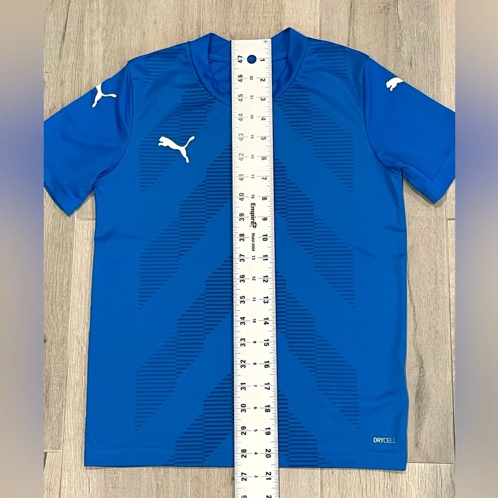 Puma DryCELL Blue Athletic Shirt Boys Small Performance Training Tee